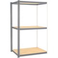 Global Industrial High Cap. Add-On Rack 48Wx24Dx84H 3 Levels Wood Deck 1500 Lb. Per Level GRY 580998GY